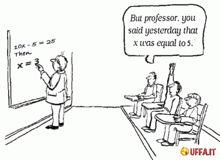 ieri x era uguale a 5